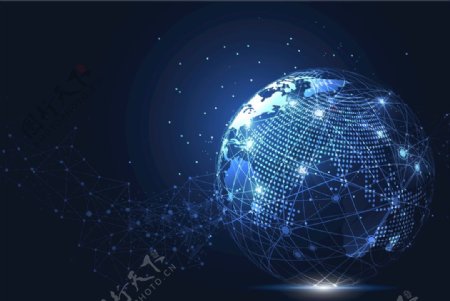 商務全球化網絡連接EPS模板圖片