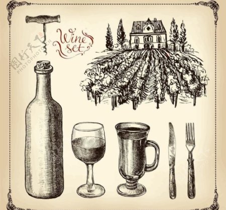 葡萄酒庄园图片