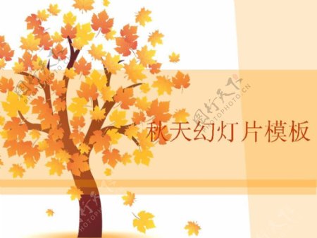 秋天树木PPT幻灯片