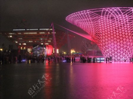 上海世博会灯光摄影图片