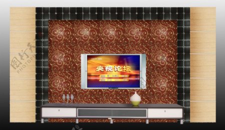 抛晶砖艺术电视背景墙图片