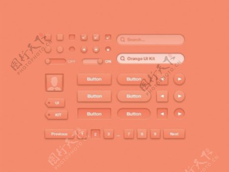 APP橙色UI工具包