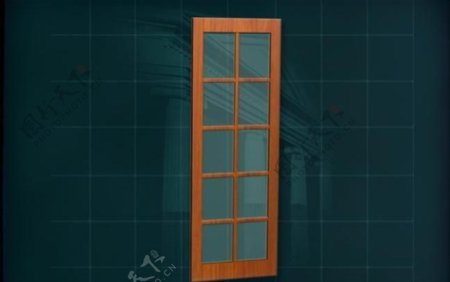 门窗构件之大门3D模型大门023