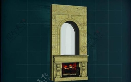 装饰构件之壁炉3D模型壁炉017
