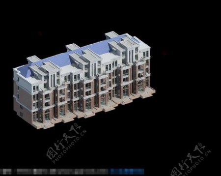 高档建筑模型3d渲染图