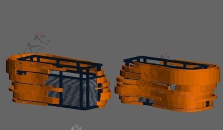 玩具式艺术风格公建建筑3D模型