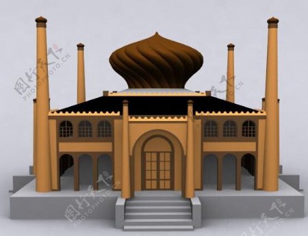 伊斯兰教清真寺3D模型