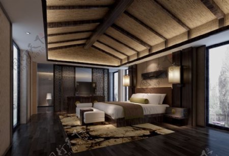 中国风古典卧室
