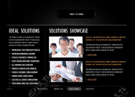 网页界面设计flash网站模板