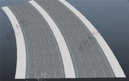 弯型高速路游戏模型