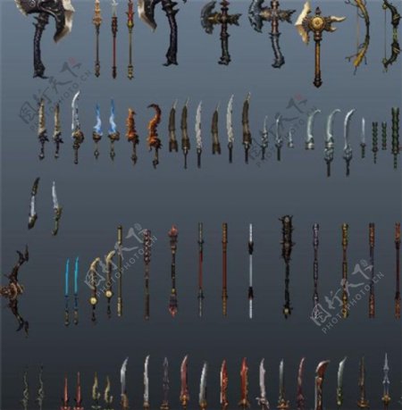 古代各式武器合集游戏模型素材
