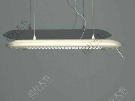 吊装荧光灯3d模型灯具设计素材4