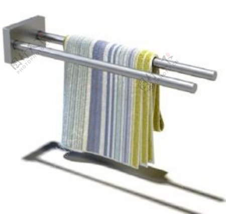家居用品毛巾和挂杆素材毛巾和挂杆3d1