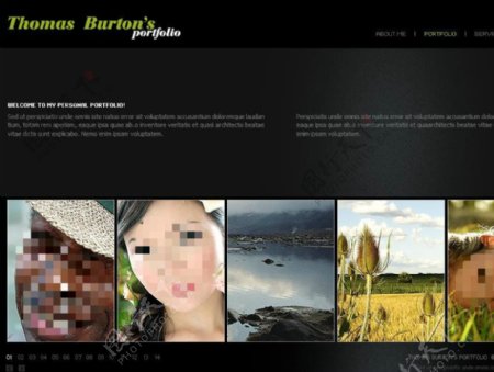 摄影集网页动画模板