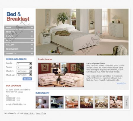 酒店公寓网站模版