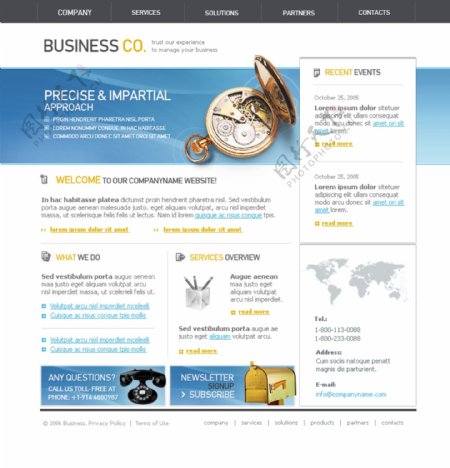 企业公司商务管理网页模板