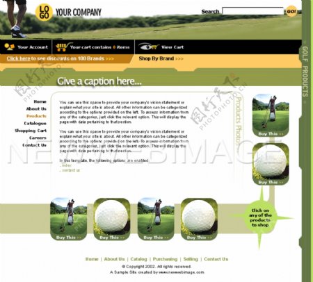 欧美高尔夫球运动网站模板