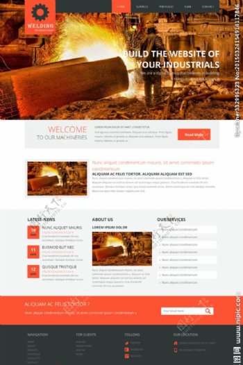 钢铁制造业公司网站图片