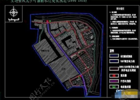 新农村建设电力电讯规划cad设计图