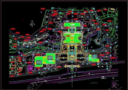 某大学广场CAD建筑全套施工图