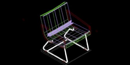公交站椅子家具CAD模型