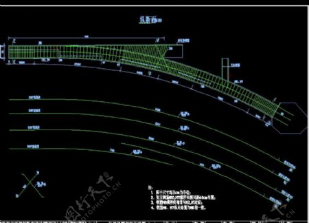 边跨拱圈钢筋构造图cad图纸