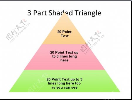 3部分阴影三角形