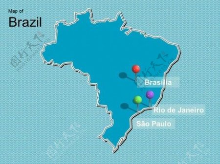 巴西地图模板