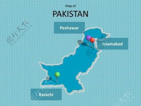 巴基斯坦地图模板