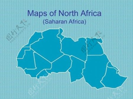 北非PowerPoint的地图