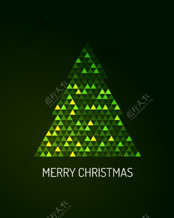 绿色创意圣诞树