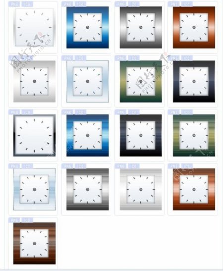 时钟系列设计图标下载