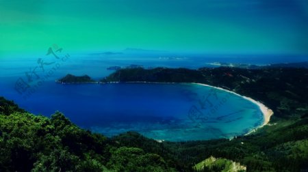 海景海湾蓝色梦图片