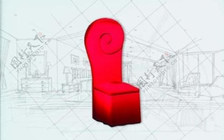 国际主义家具椅子0123D模型