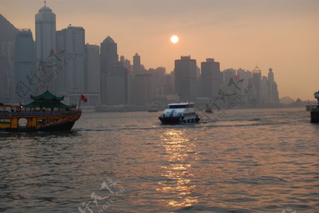 香港夕阳图片