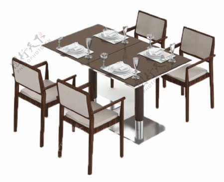 室内餐桌3d模型
