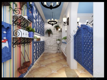 室内装修设计地中海风格效果图图片