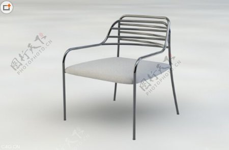 不锈钢扶手椅子模型