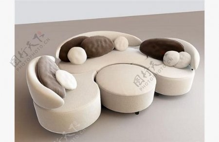 后现代沙发3D模型