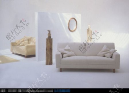 高雅唯美风格组合沙发3D模型素材