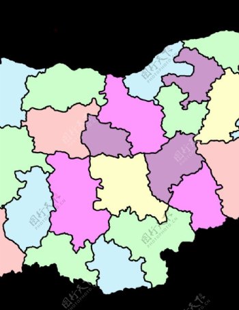 保加利亚行政地图