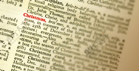 字典中浅层的重点强调圣诞节这个词的含义