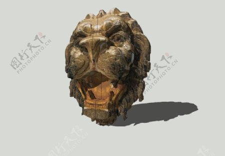 狮头雕刻3D模型