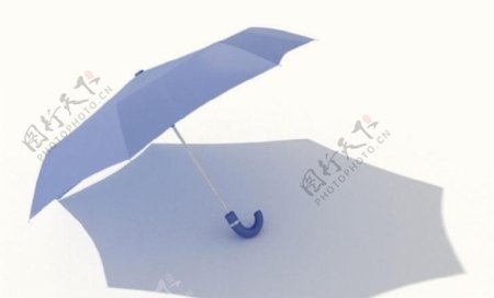 一把打开的天蓝色雨伞058