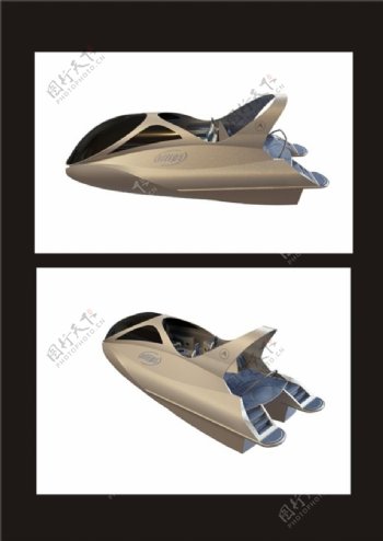 概念游艇3d模型