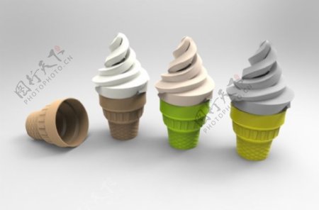 雪糕冰淇淋3D模型