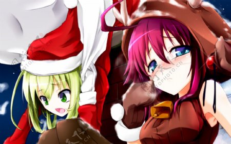 两个圣诞少女