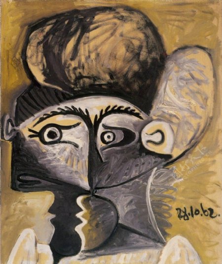 1962T鍧眅defemme8西班牙画家巴勃罗毕加索抽象油画人物人体油画装饰画
