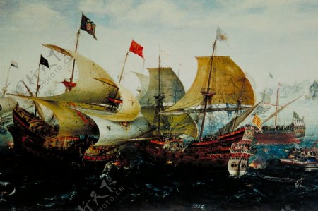 油画海盗船