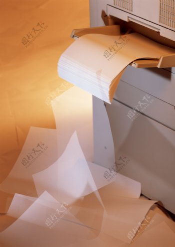 纸张素材一摞复印纸输出